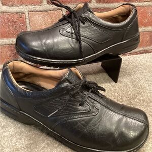 Softspots Womens black leather lace up oxfords comfort shoes size 9.5 W